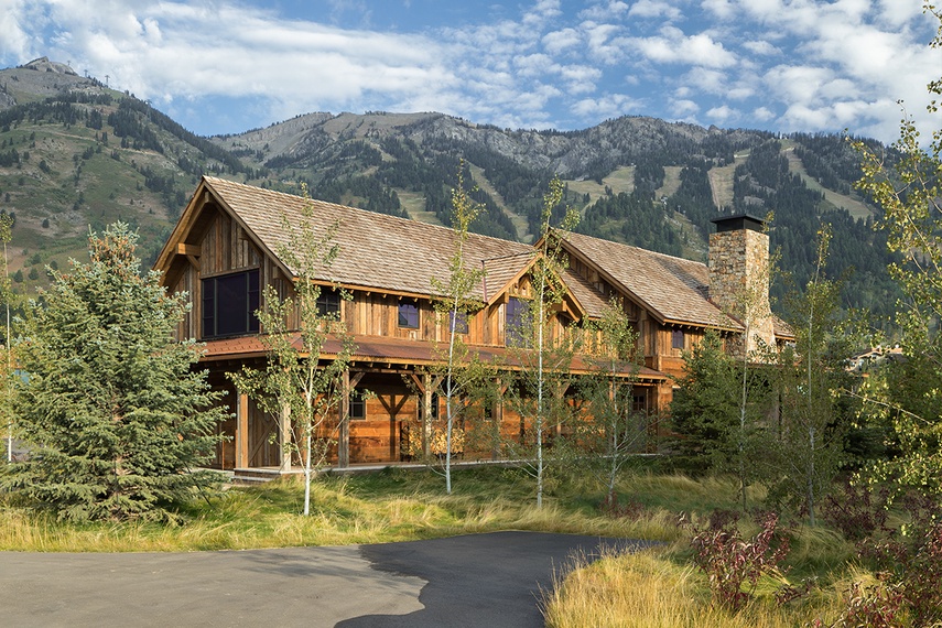 Front Exterior - Fish Creek Lodge 63 - Teton Village, WY - Luxury Villa Rental