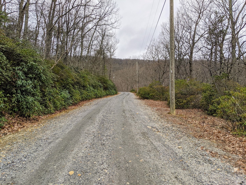 Gravel Mountain Road Approaching Cabin