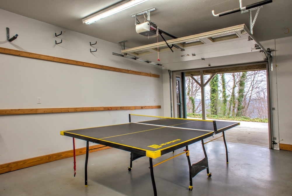 Ping Pong Table in Garage