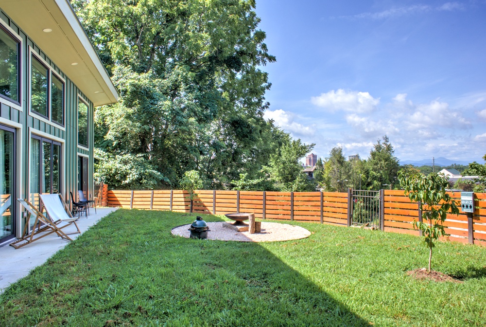 Fenced-in Yard with Fire Pit