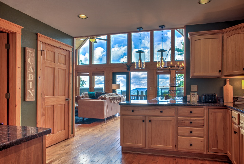 Fully Equipped Kitchen with Mountain Views