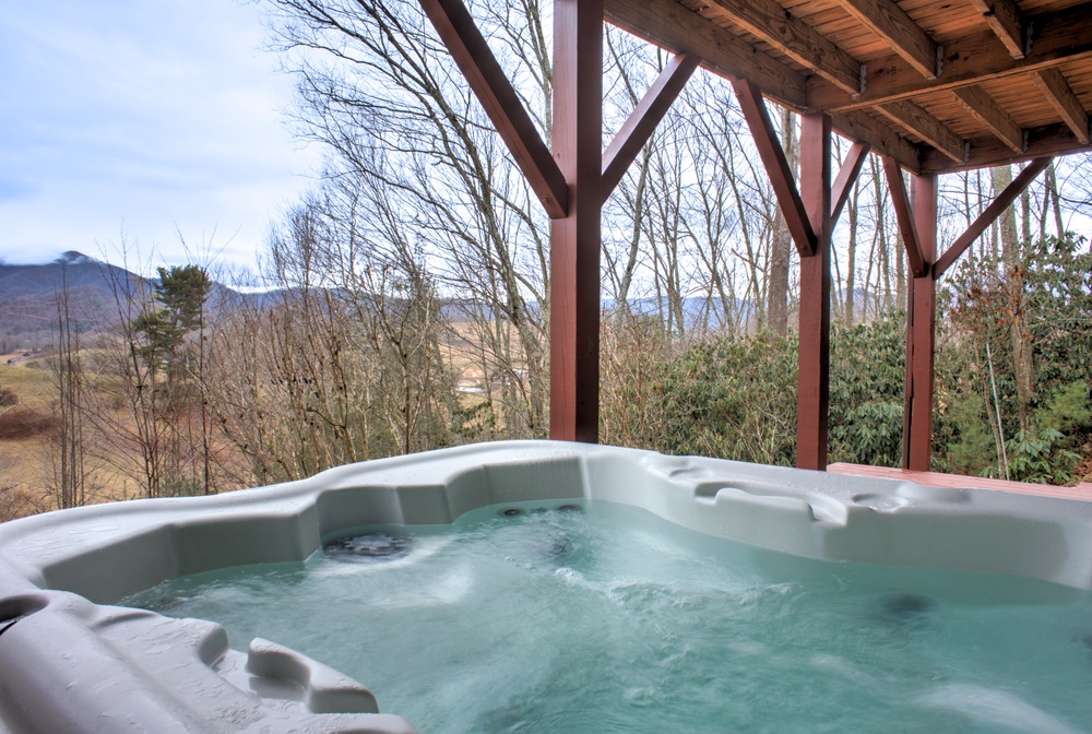 Relax in the Covered Hot Tub
