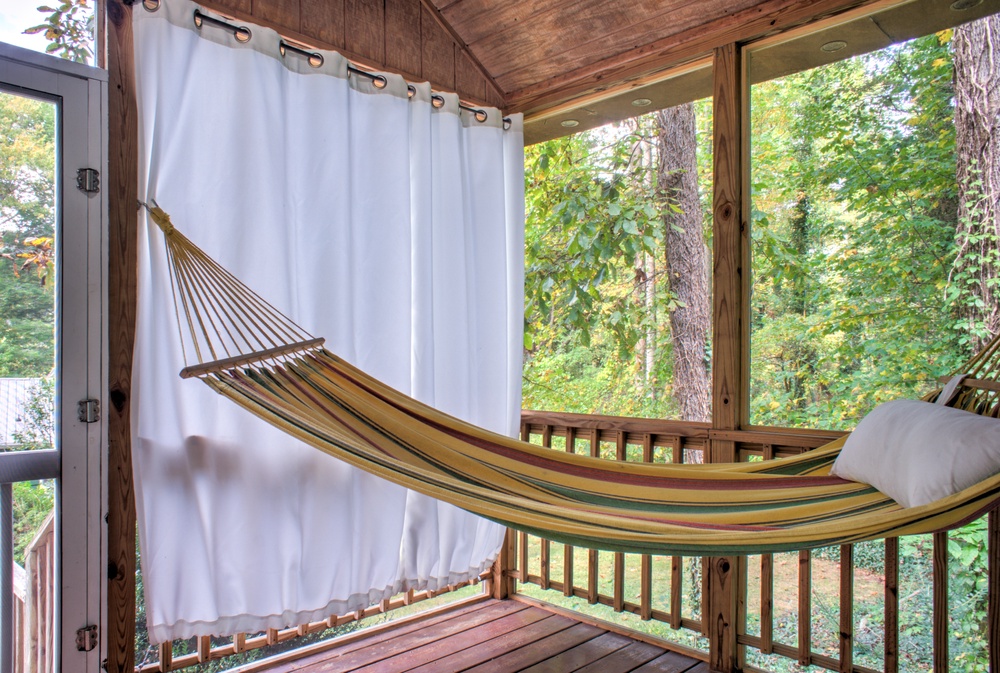 Lounge About in the Covered Hammock