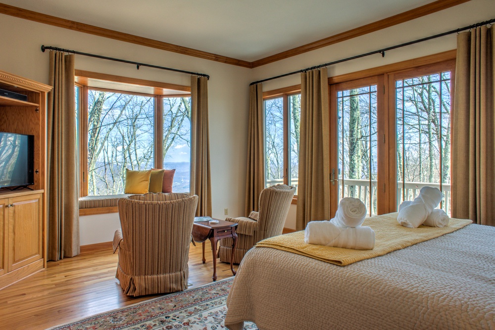 Enjoy Mountain Views from the Main Bedroom