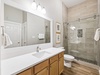 Queen Guest En-Suite - Single Vanity + Walk-In Shower