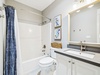 Queen Guest En-Suite - Single Vanity + Shower/Tub Combo