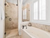 Relax in the Soaking Tub or Rinse Off in the Walk-In Shower