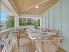 Covered Porch on 2nd Floor Patio with Dining for Five