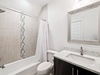 Queen Guest En-Suite - Single Vanity + Shower/Tub Combo