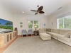Sink into the plush sectional and unwind with your favorite show on the large flat-screen TV, while tropical breezes from the ceiling fan keep you cool and comfortable.