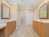 Master bathroom with walk-in shower and separate soaking tub