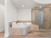 Jetted tub and walk-in shower