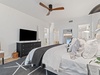 Wind down with a movie on the flat-screen TV