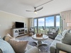 Living room with large flat-screen TV