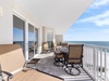 Enjoy a meal on the beachfront balcony