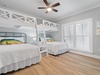 Guest bedroom with custom bunk beds