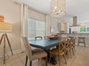 Dining table with seating for eight