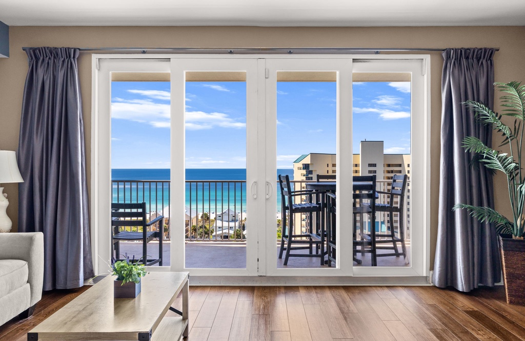 Step through your private balcony doors and take in endless ocean views just beyond your reach—this is your slice of coastal paradise.