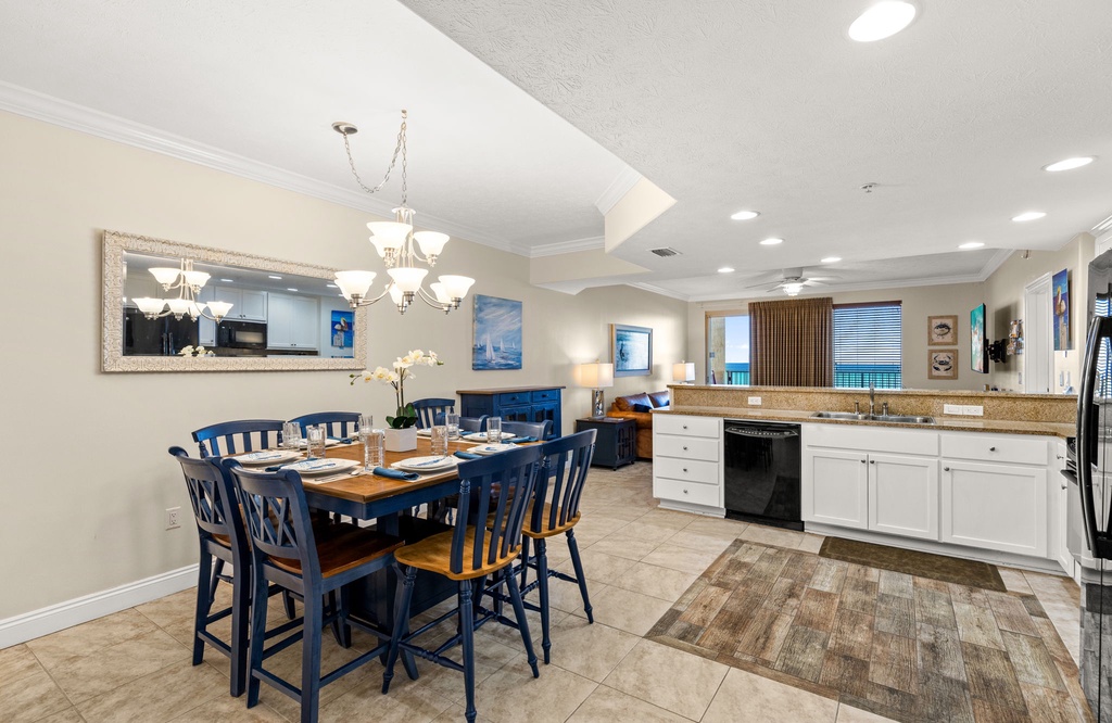Bright, open kitchen that flows right into the dining & living areas — made for easy gatherings.