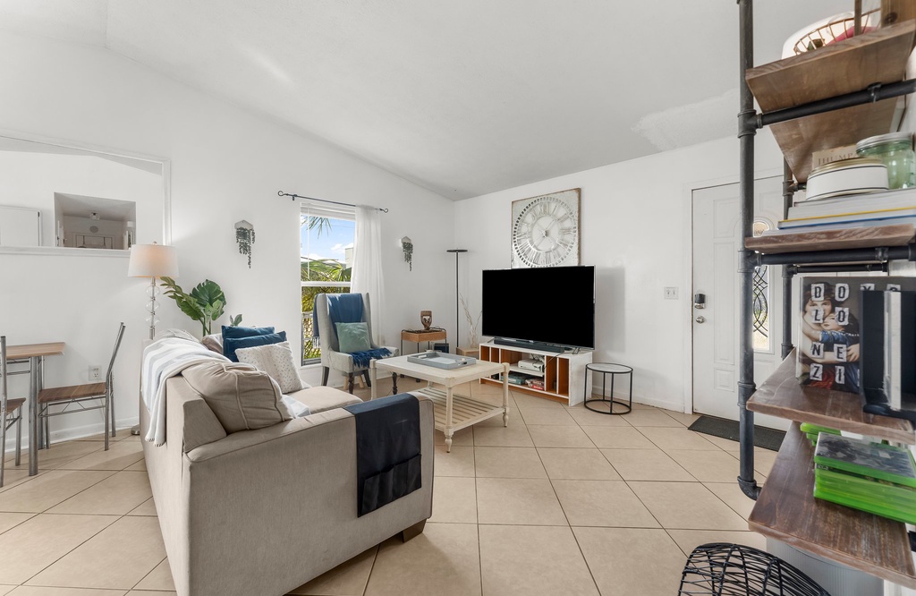 bright living room with modern furnishings and natural light