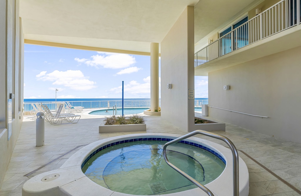 Slip into the warm bubbles and gaze at endless ocean views—the perfect spot to unwind after a day exploring the coast.