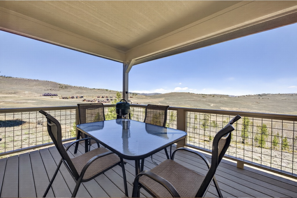 Savor morning coffee on your private covered deck while taking in sweeping mountain views that stretch endlessly across the horizon.