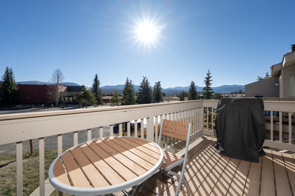 Sip morning coffee on your private deck while soaking in stunning mountain views stretching to the horizon.