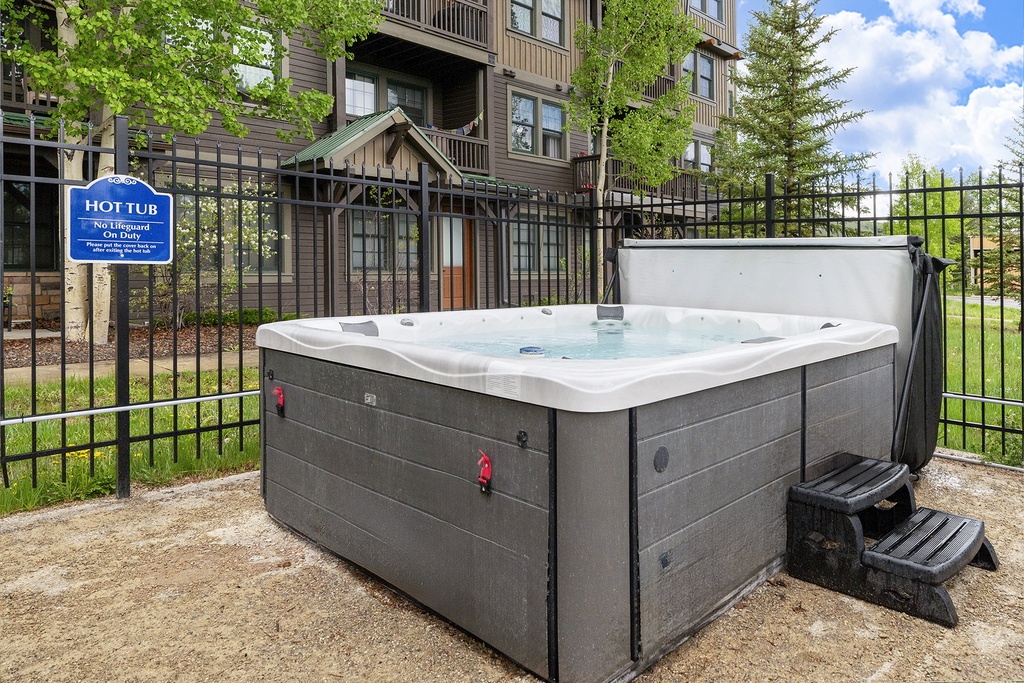 Soak in the bubbling jets of your private hot tub, surrounded by mountain pines and fresh alpine air—perfect for unwinding after a day of adventure.