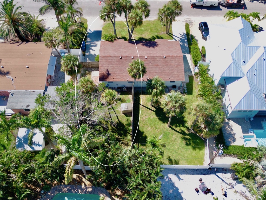 Aerial view of the house