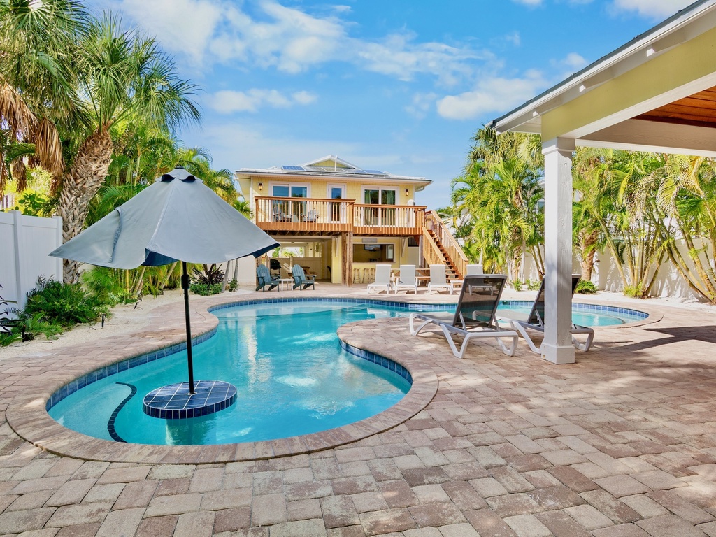 Private patio with outdoor seating