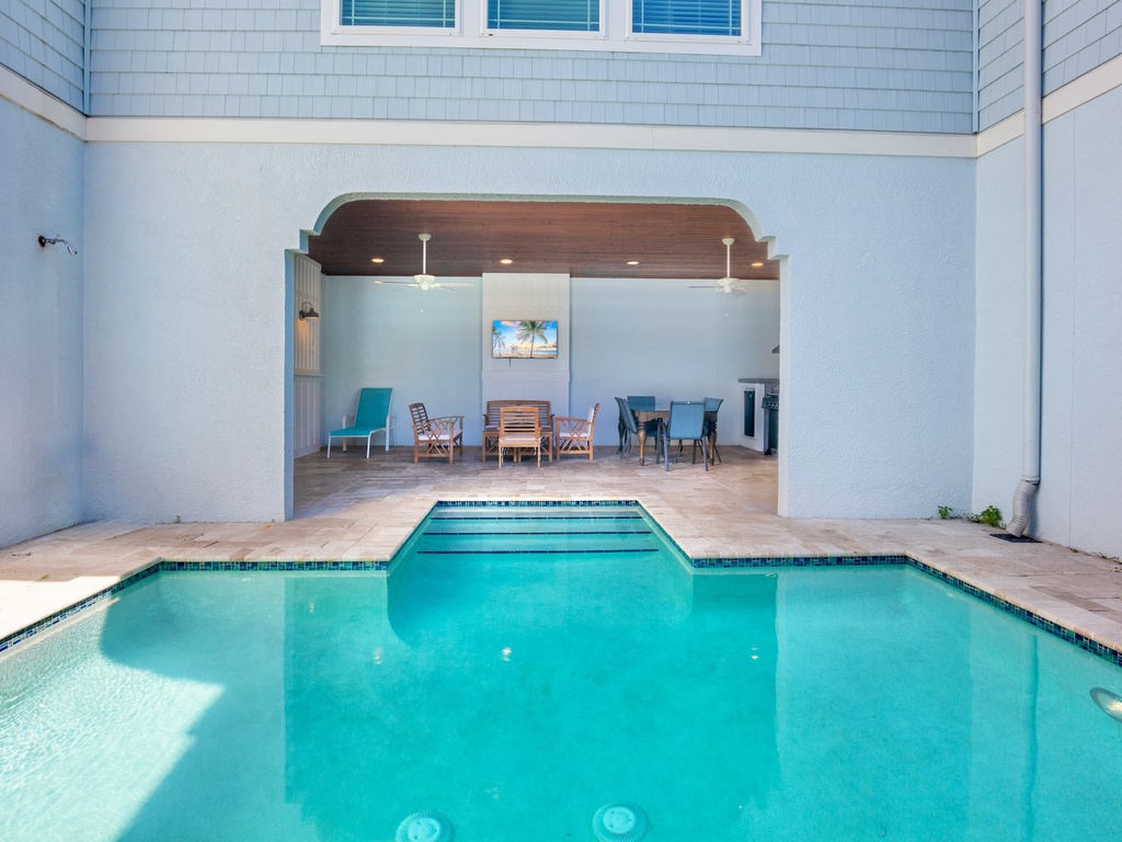 Private Pool with comfortable chairs