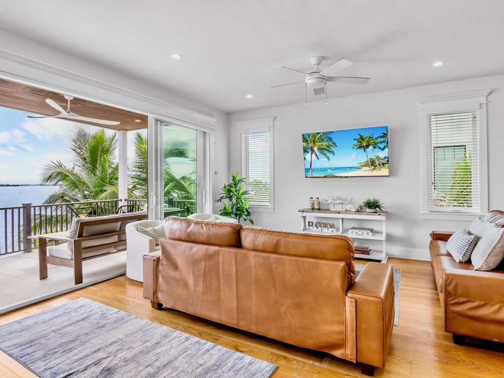 Living Room with Plush Seating and TV
