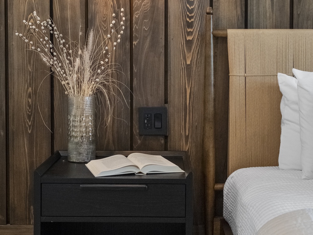 Bedside table with lighting