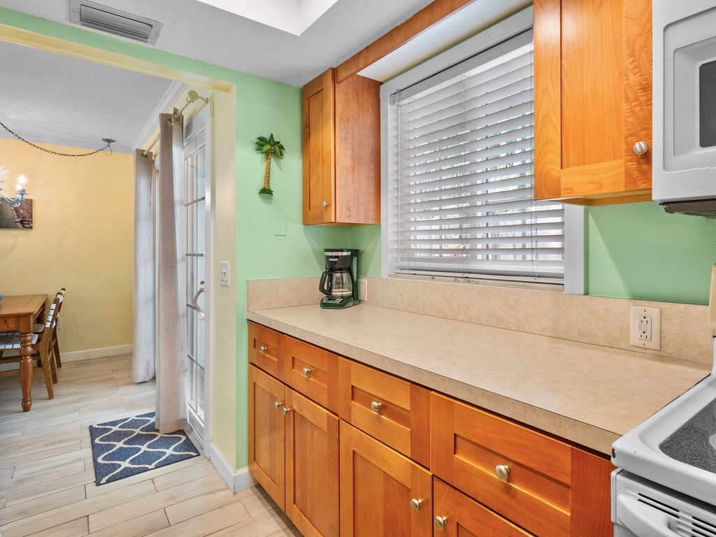 Bright kitchen with cooking essentials