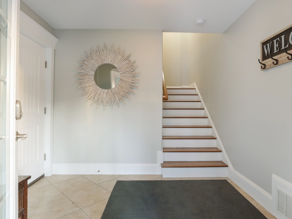 Hallway with stylish modern decor