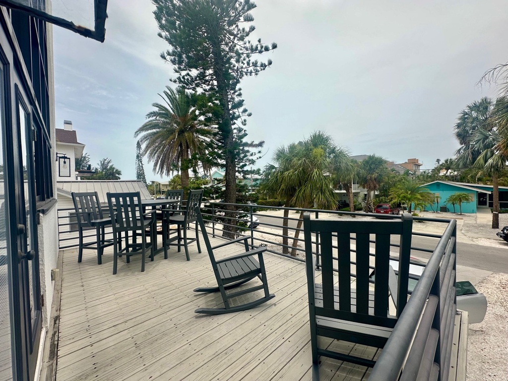 Balcony with cozy chairs