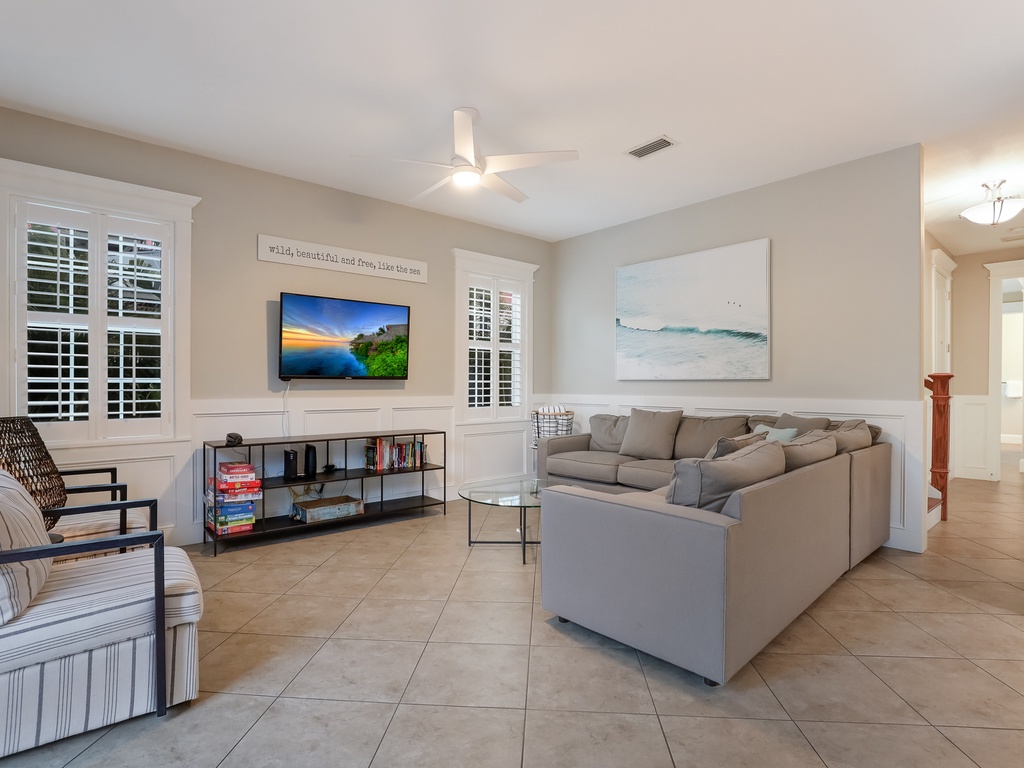 Open living room for family time