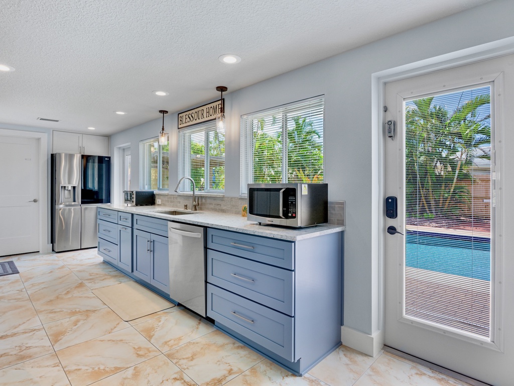 Kitchen with cooking essentials