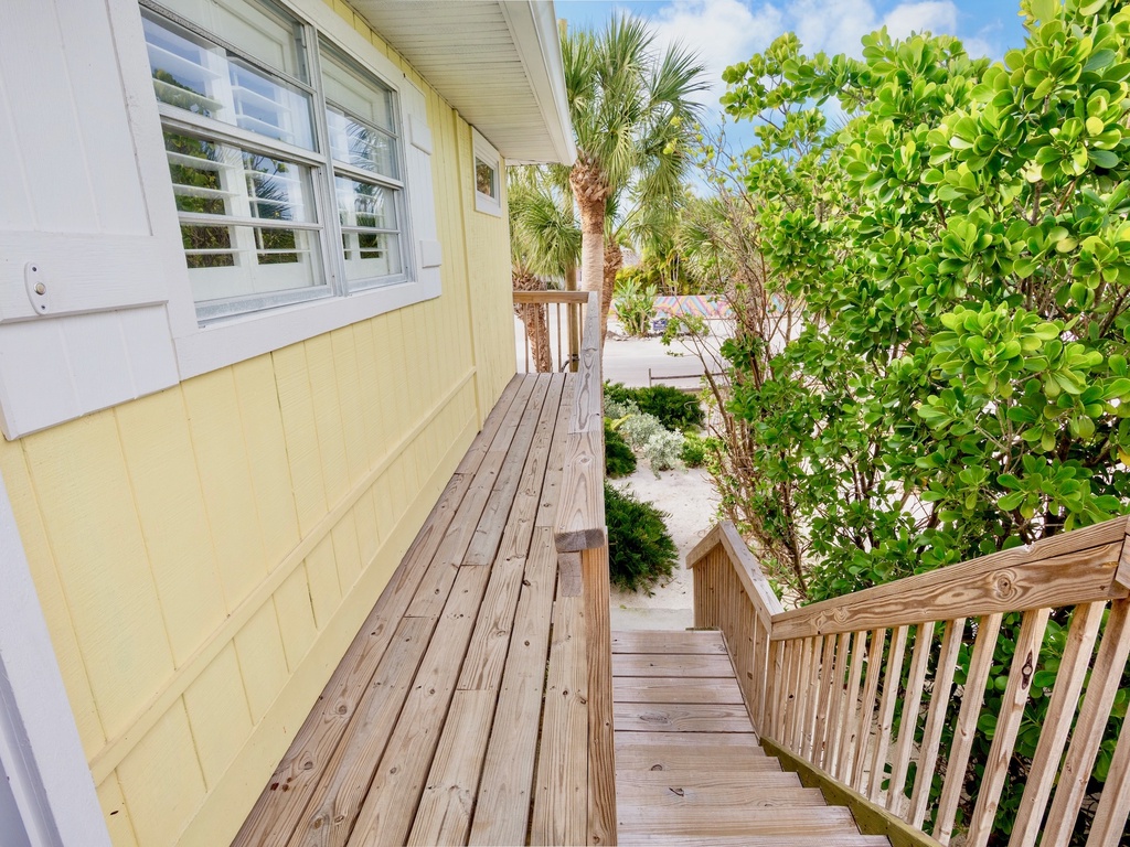 Step onto your private wooden deck