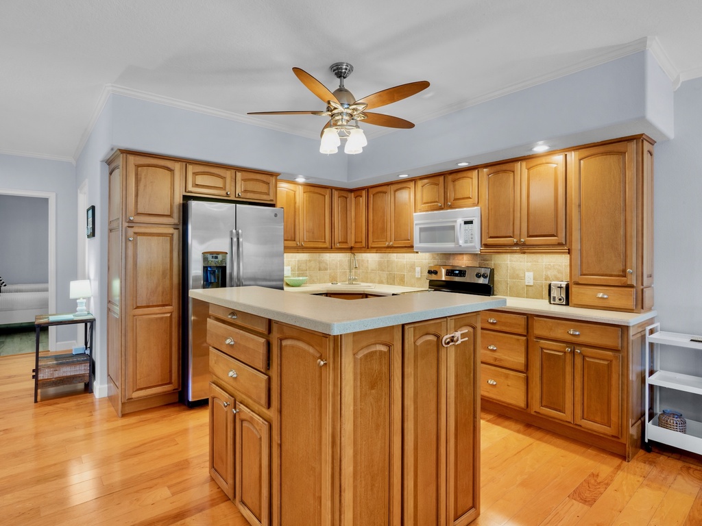 Spacious kitchen for family meals