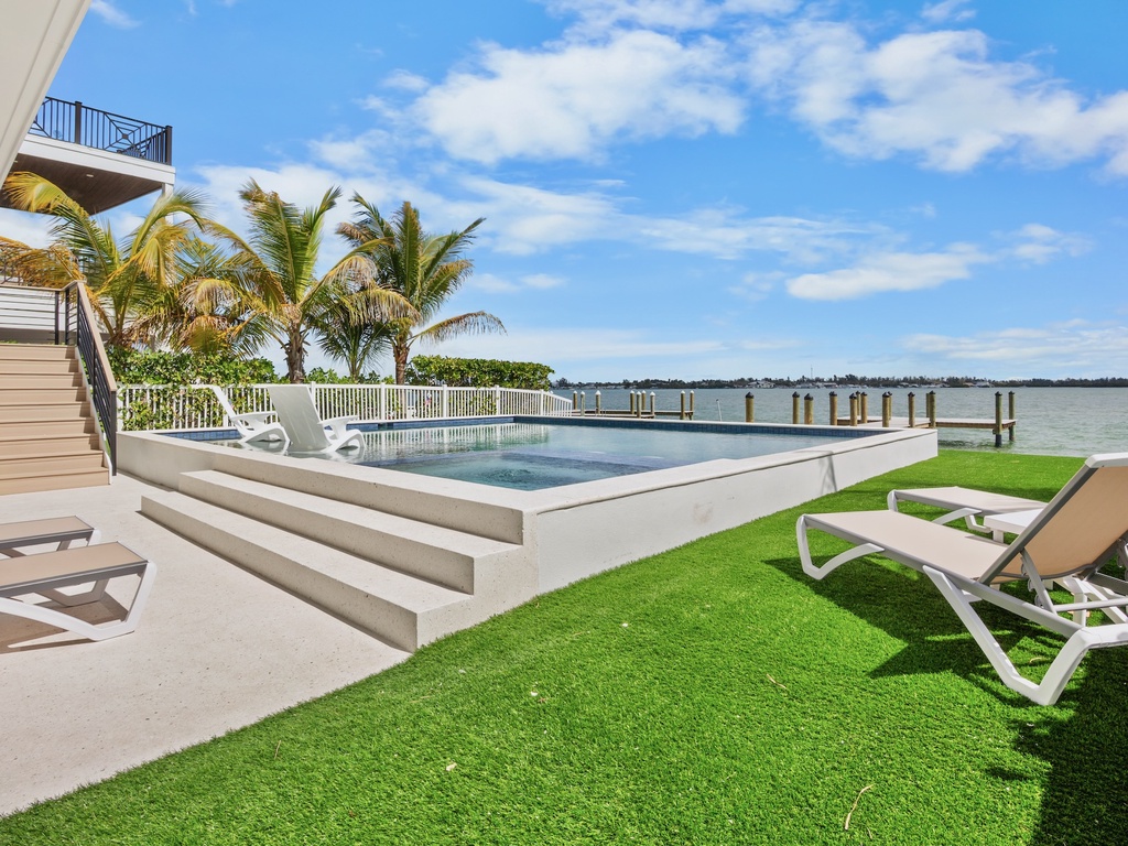 Waterfront home with private pool and dock access