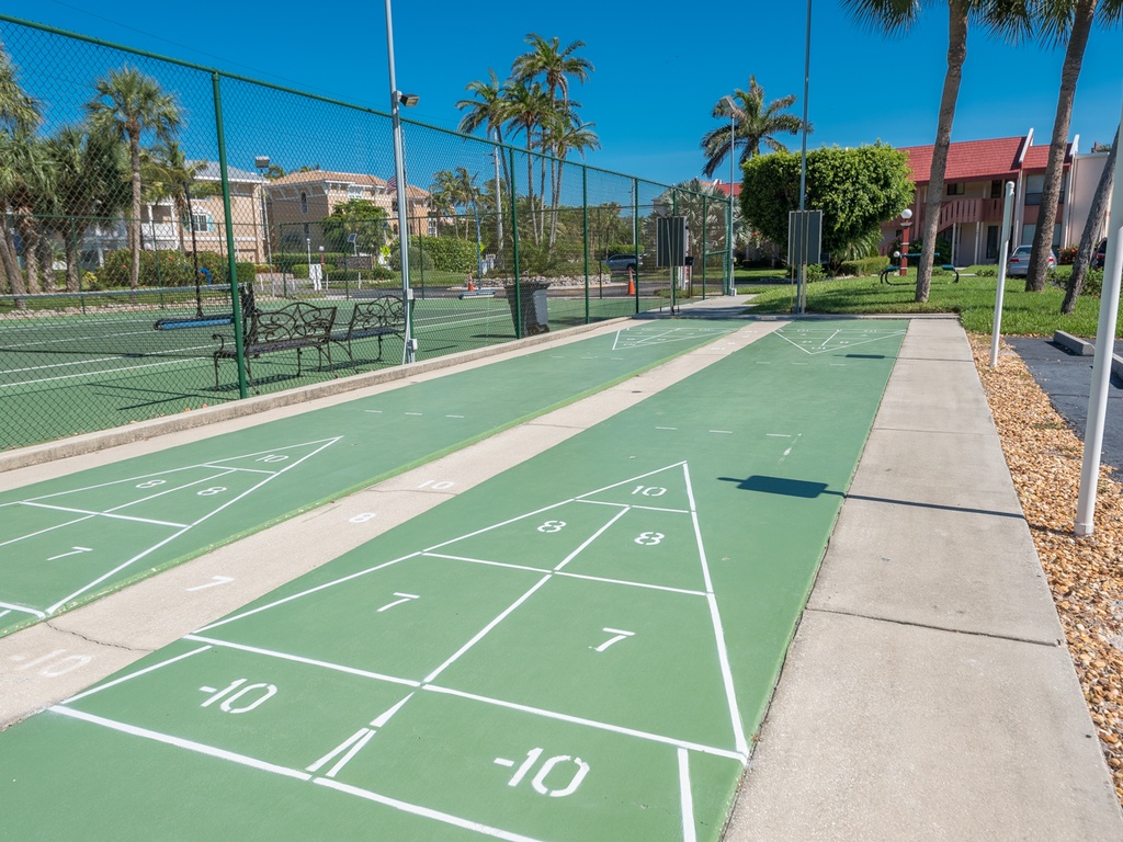 Shuffle Board & Pickle Ball/Tennis Courts