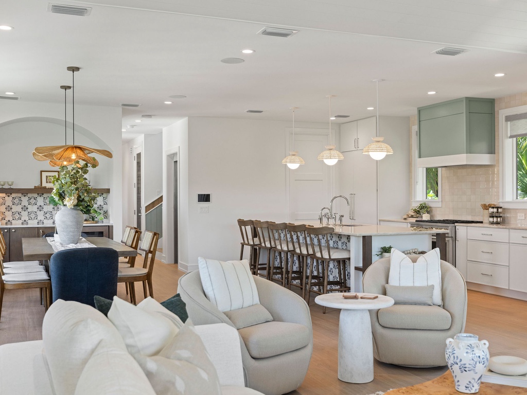 Open Living Area and Kitchen