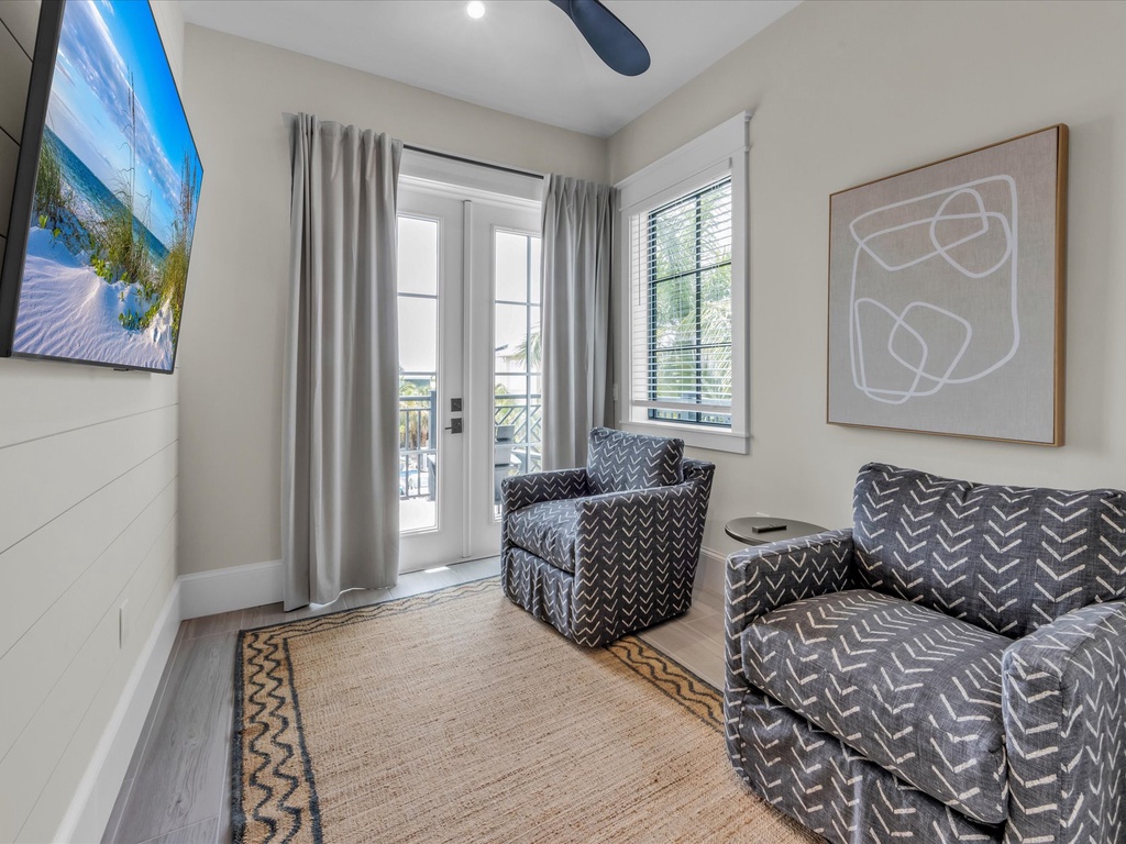 Upstairs Seating Area with TV