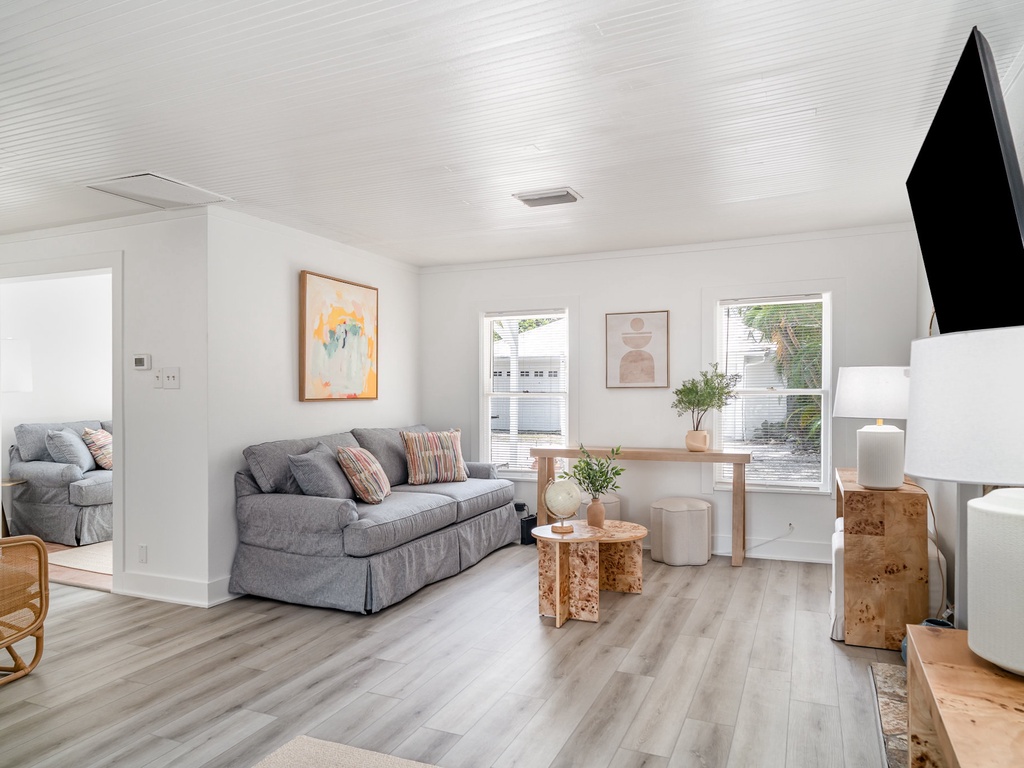 Open living room for family time
