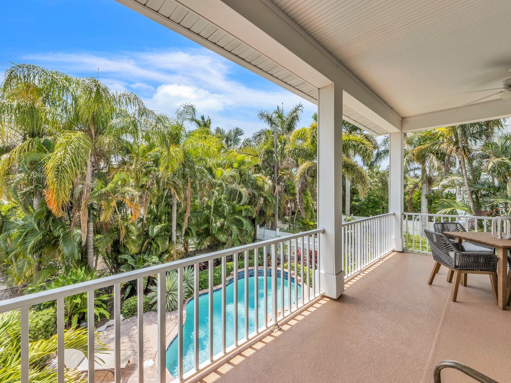 Large Balcony with Pool Views