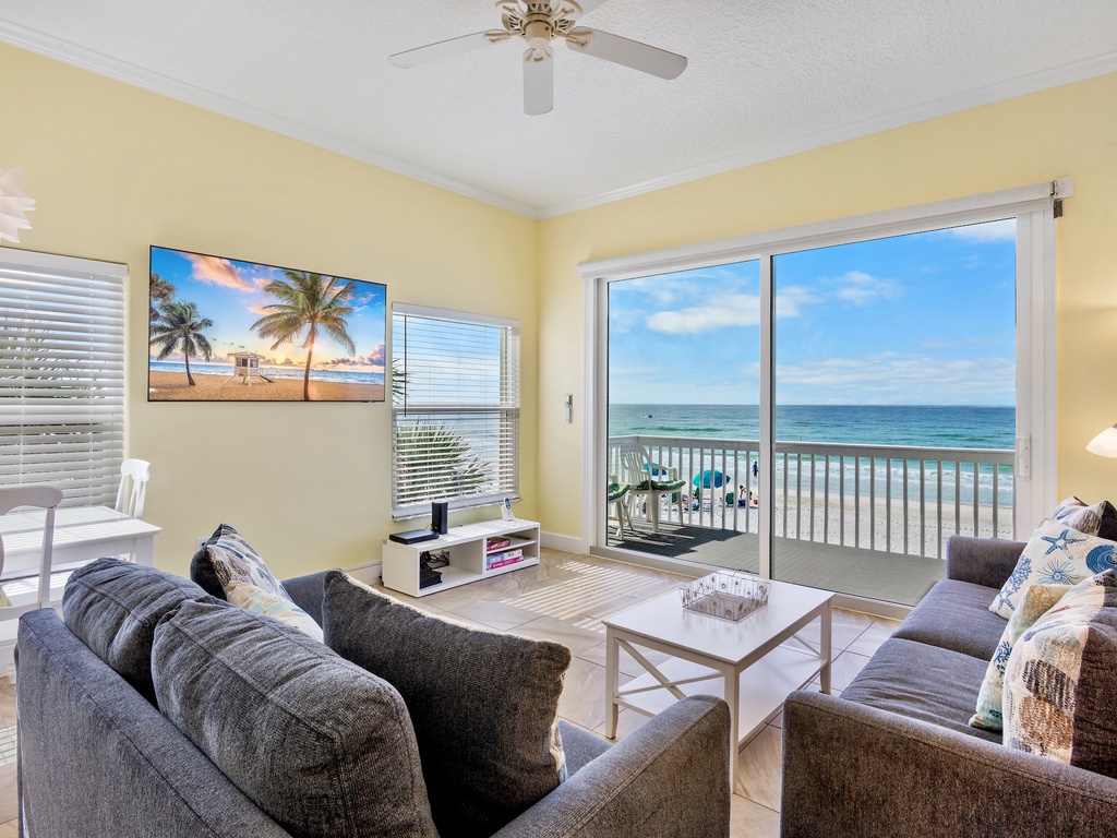 Living Area with Balcony