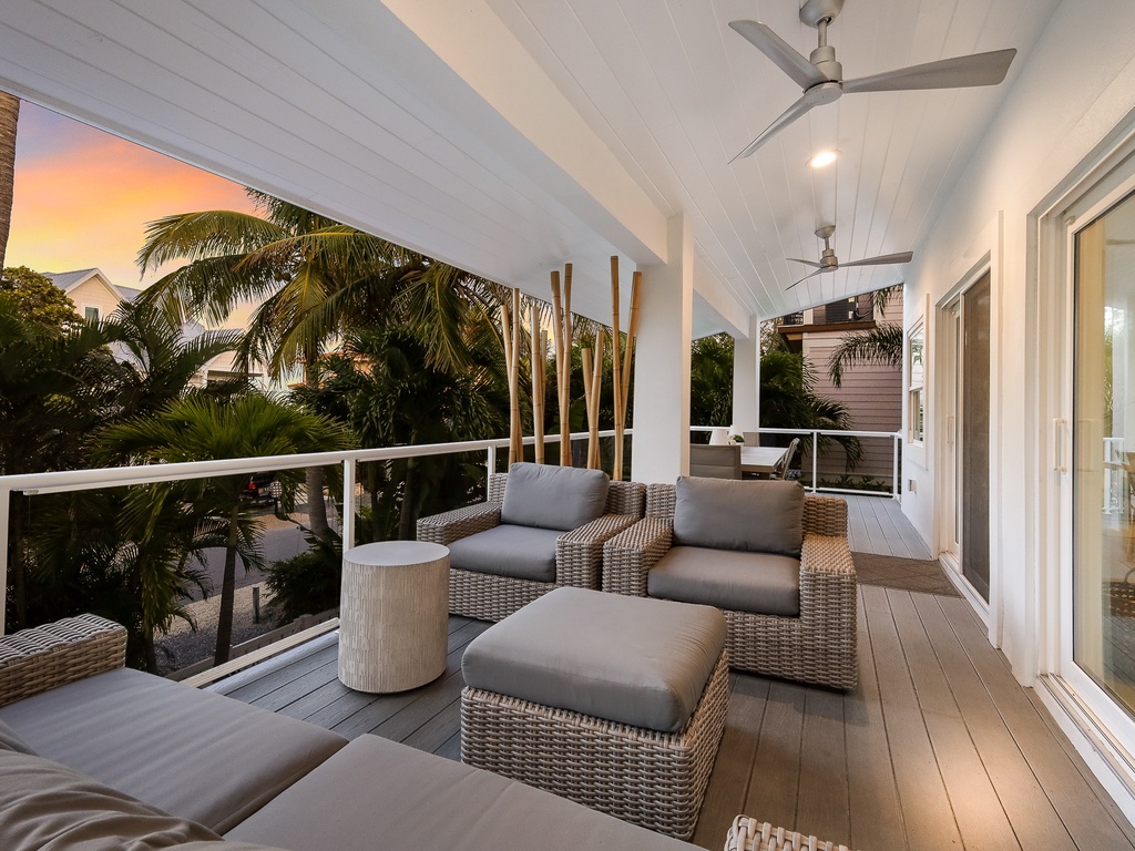 Private balcony with ocean views