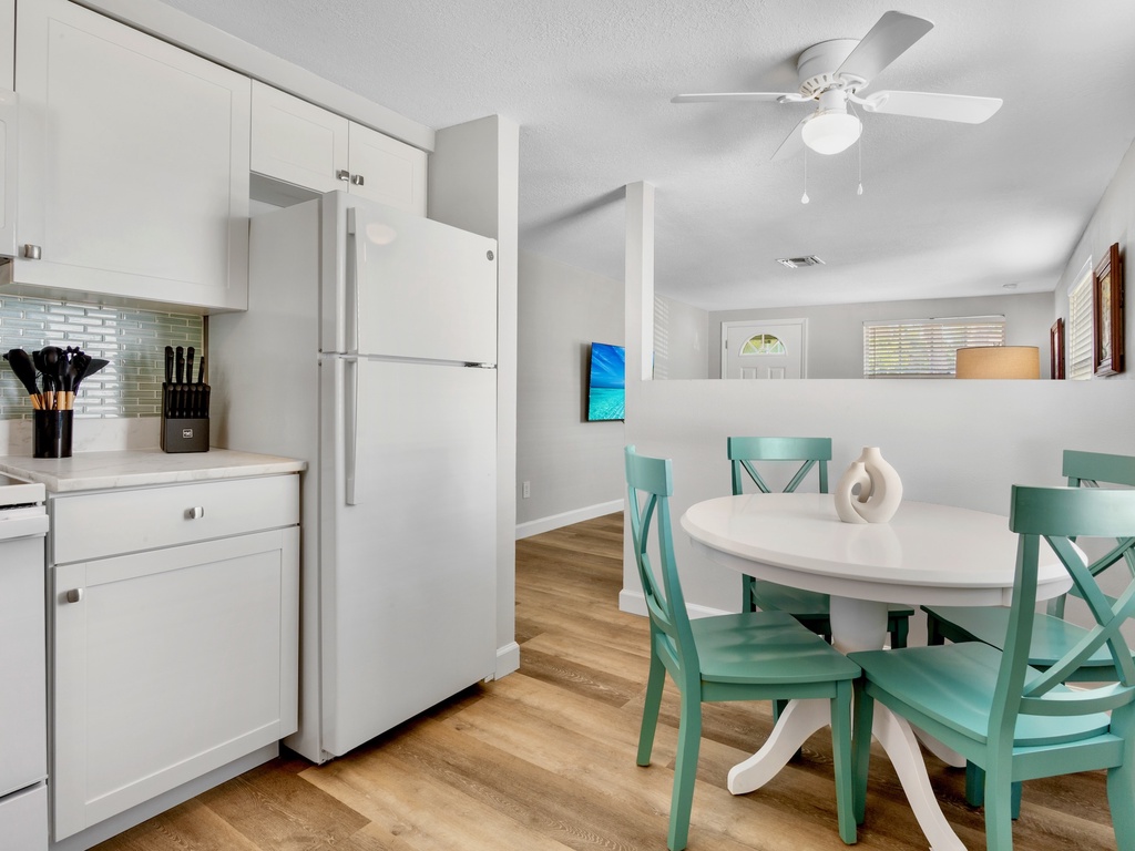 Bright kitchen with cooking essentials