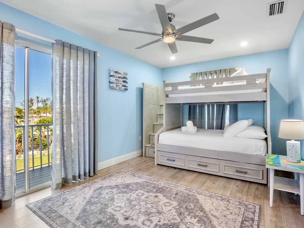 Second Bedroom, Twin over Queen bunk and Twin trundle